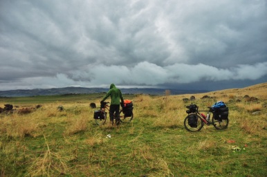 Cycling into the storm, Turkey 2014.