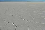 The hexagons of salt were so defined, we assume it has something to do with how the water evaporates because every rainy season the salt flats turn into a lake.
